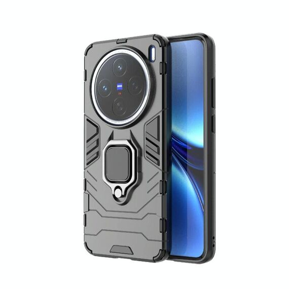 Per vivo X200 Supporto ad anello magnetico Custodia per telefono in PC + TPU (nero)