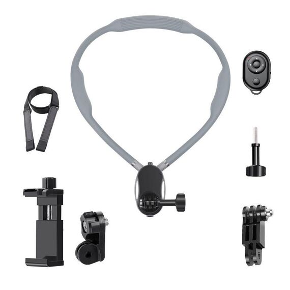 Supporto magnetico anti-vibrazione per collo, tipo: morsetto per telefono 7 in 1 con telecomando