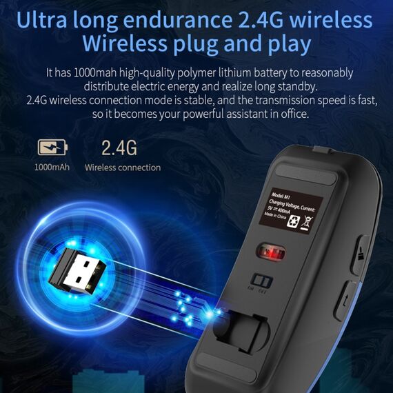 Mouse wireless per traduzione vocale intelligente Boeleo BM01 (grigio) KB6000H