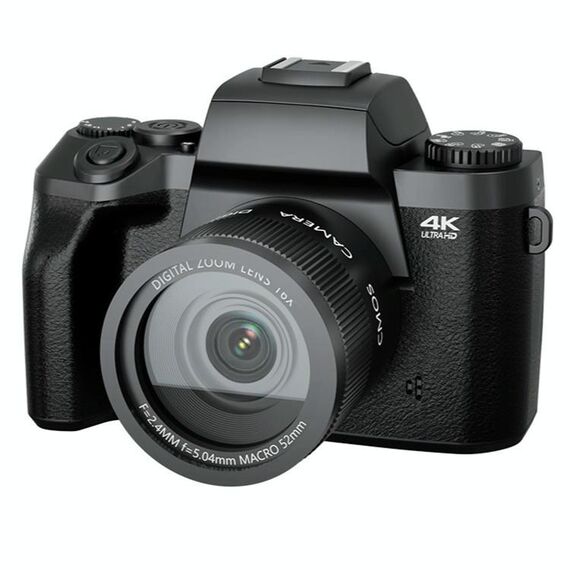 FSD-W5 4 pollici touch screen WiFi trasmissione 4K HD fotocamera digitale studente foto SLR (nero)