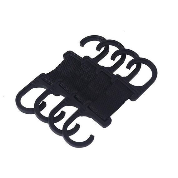 4 pezzi / set ganci per poggiatesta per schienale auto ganci nascosti antiurto per organizer per sedili posteriori auto (nero)
