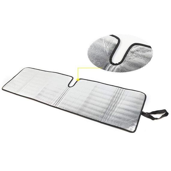 Parasole per parabrezza anteriore per auto Jeep Wrangler JK 2007-2017 da 51,9 x 16,1 pollici (nero + argento)