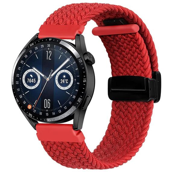 Per Garmin VivoMove Trend / Luxe / Style Cinturino per orologio in tessuto con chiusura magnetica da 20 mm (rosso)