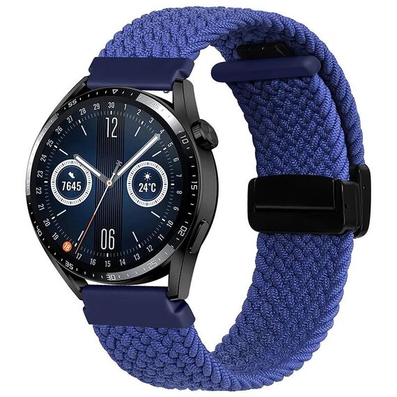 Per Garmin VivoMove Trend / Luxe / Style Cinturino per orologio in tessuto con chiusura pieghevole magnetica da 20 mm (blu)