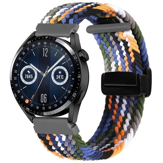 Per Garmin VivoMove Trend / Luxe / Style Cinturino per orologio in tessuto con chiusura pieghevole magnetica da 20 mm (colore denim)