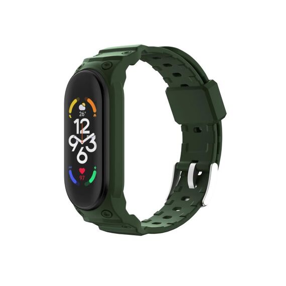 Per cinturino in TPU integrato Xiaomi Mi Band 7/6/5 (verde militare)