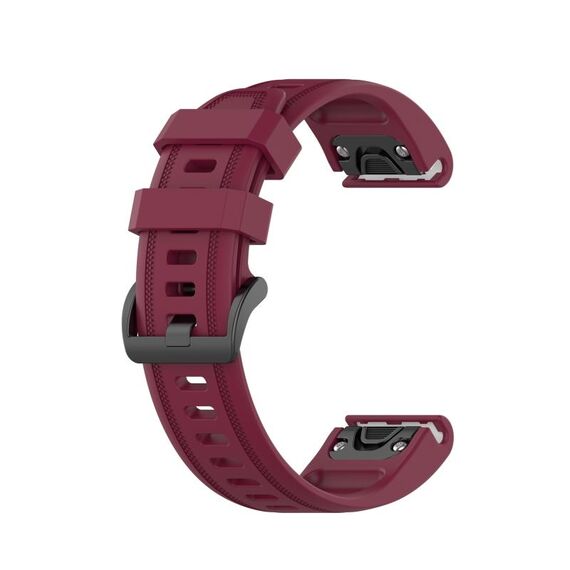 Per Garmin Epix Pro 42mm cinturino in silicone di colore puro (rosso vino)