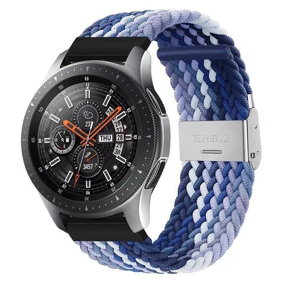 Per Huawei Watch 4/4 Pro cinturino in nylon intrecciato con fibbia in metallo (Z Blueberry)