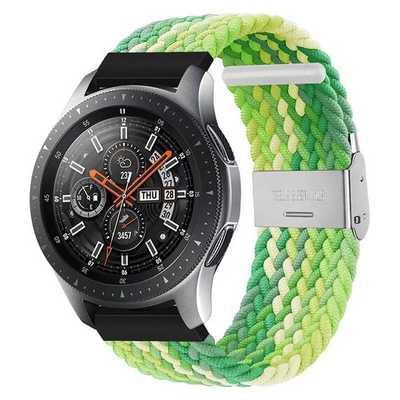 Per Huawei Watch 4/4 Pro cinturino in nylon intrecciato con fibbia in metallo (Z verde lime)