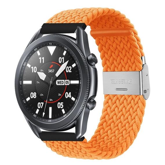 Per Huawei Watch 4/4 Pro cinturino in nylon intrecciato con fibbia in metallo (arancione)