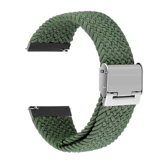 Per Huawei Watch 4/4 Pro cinturino in nylon intrecciato con fibbia in metallo (verde oliva)