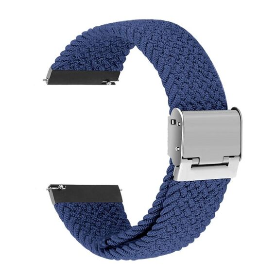 Per Huawei Watch 4/4 Pro cinturino in nylon intrecciato con fibbia in metallo (blu scuro)