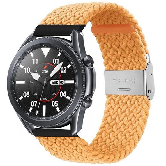 Per Huawei Watch 4/4 Pro cinturino in nylon intrecciato con fibbia in metallo (beige lattiginoso)