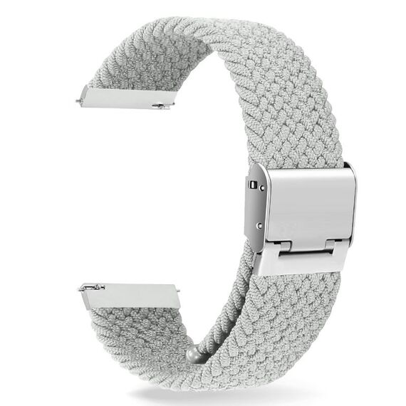 Per Huawei Watch 4/4 Pro cinturino in nylon intrecciato con fibbia in metallo (argento)