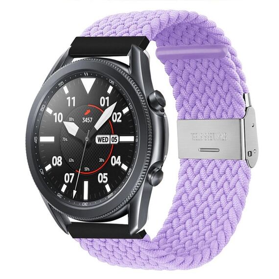 Per Huawei Watch 4/4 Pro cinturino in nylon intrecciato con fibbia in metallo (viola)
