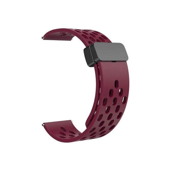Per Huawei Watch 4/4 Pro cinturino in silicone con chiusura magnetica (vino rosso)