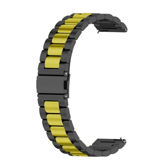 Per Huawei Watch 4/4 Pro cinturino in acciaio inossidabile con tre perline (oro nero)