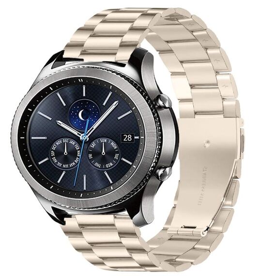 Per Huawei Watch 4/4 Pro cinturino in acciaio inossidabile con tre perline (colore Starlight)