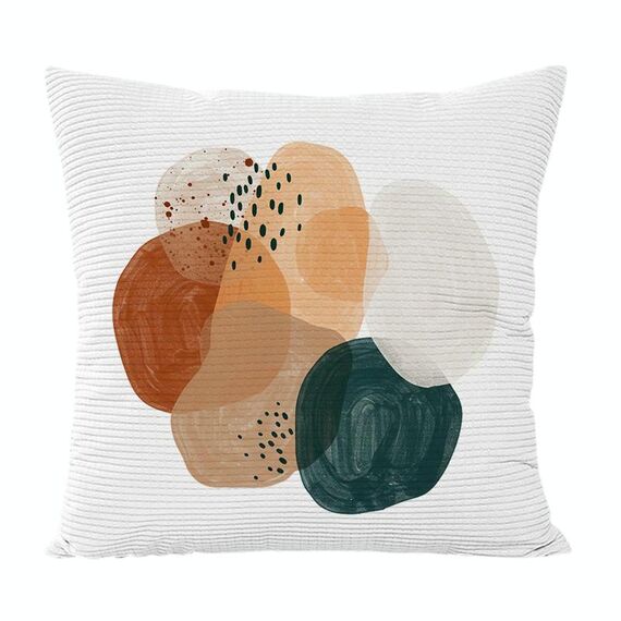 Federa per cuscino da divano stampata ad acquerello, senza stampa centrale su richiesta, dimensioni: 45x45 cm (velluto granulare Twill)