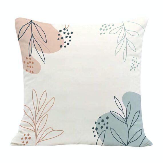Federa per cuscino per divano stampata con rami, senza stampa centrale, su richiesta, dimensioni: 45x45 cm (velluto olandese)