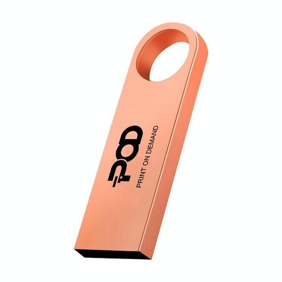 POD Metal USB 2.0 Flash Drive Stampa su richiesta, Memoria: 256 GB (oro rosa)