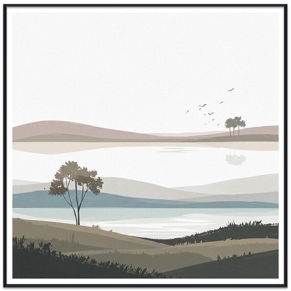 Quadro decorativo con cornice PS, stampa su richiesta, dimensioni: 90x90 cm