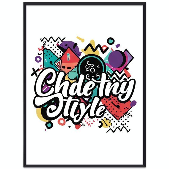 Dipinto decorativo graffiti con cornice PS stampabile su richiesta, dimensioni: 15x20 cm