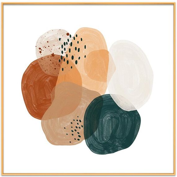 Dipinto decorativo ad acquerello con cornice in lega di alluminio, stampa su richiesta, dimensioni: 40x40 cm