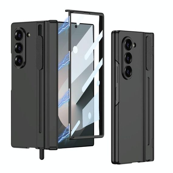 Per Samsung Galaxy Z Fold6 GKK Custodia per telefono con cerniera pieghevole magnetica integrata e slot per penna (nero)