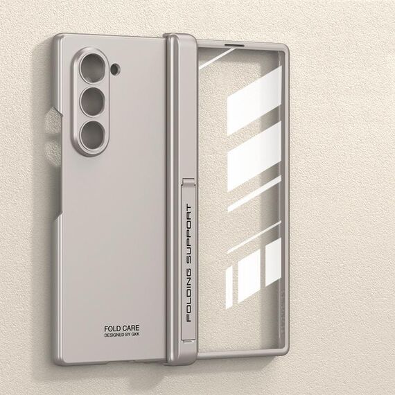 Per Samsung Galaxy Z Fold6 GKK Custodia per telefono con cerniera pieghevole magnetica integrata all-inclusive (grigio titanio)