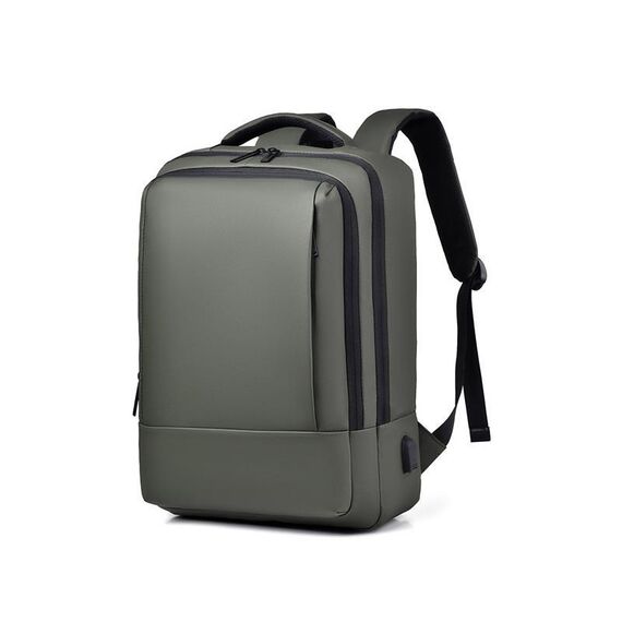 Zaino per laptop impermeabile multi-scomparto di grande capacità OUMANTU 2103 con porta USB (verde)