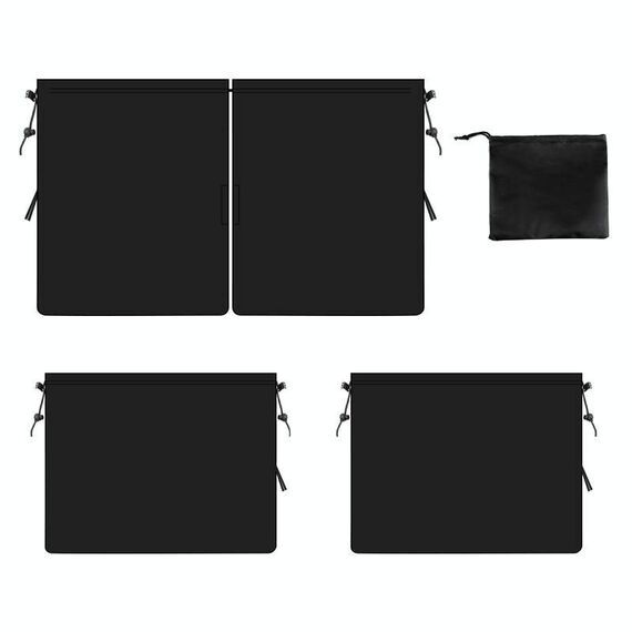 5 pezzi / set tende oscuranti laterali posteriori per auto parasole per la privacy dell'automobile (nero)