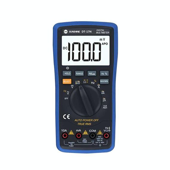 SUNSHINE DT-17N Multimetro digitale con display LCD e portata automatica Penna di prova Misurazione ad alta precisione di capacità Tensione Corrente