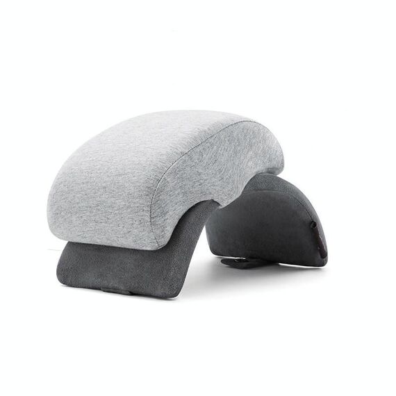 Cuscino pieghevole per ufficio, cuscino portatile per dormire, colore: schiuma grigio chiaro