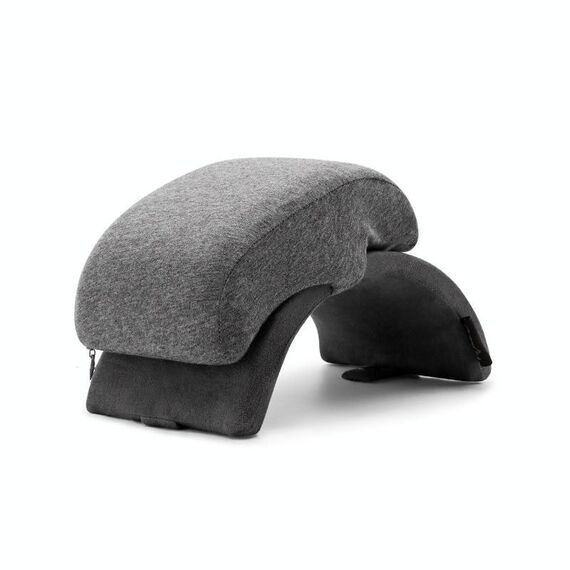 Cuscino pieghevole per ufficio, cuscino portatile per dormire, colore: L schiuma grigio scuro