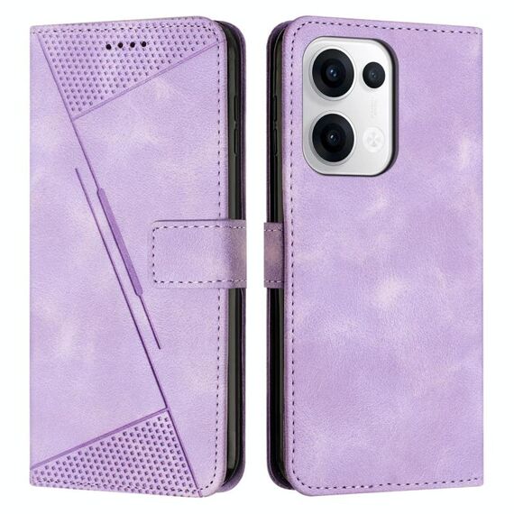 Per OPPO Reno13 5G Global Dream Triangle Custodia in pelle con cordino (viola)