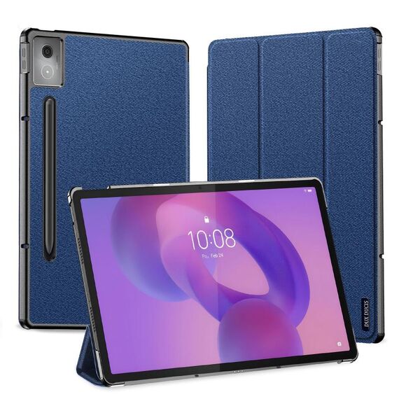 Per Lenovo Idea Tab Pro DUX DUCIS Domo Series Custodia magnetica in pelle per tablet (blu)