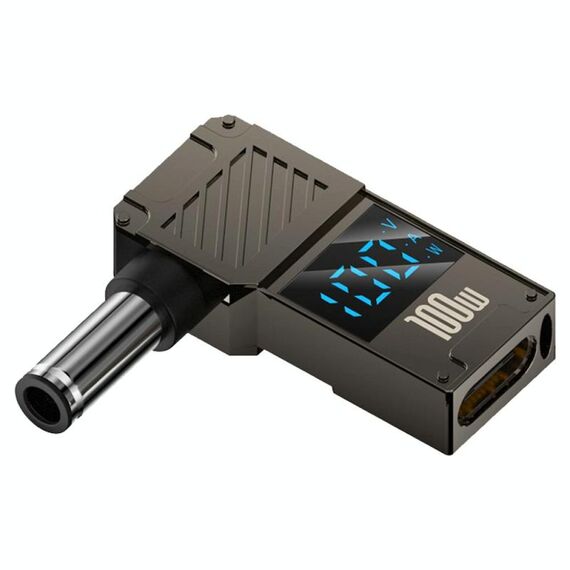 Adattatore per display digitale di ricarica per computer da 100 W, specifiche: tipo C a DC 6,0 x 0,6 mm