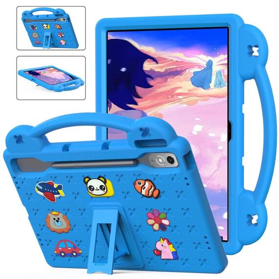 Per Lenovo Xiaoxin Pad Pro 12.7 2025 Custodia per tablet antiurto in EVA con supporto per bambini (blu cielo)