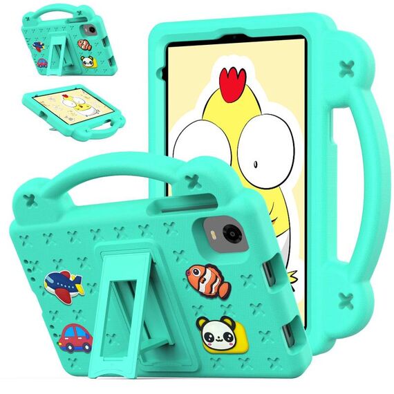 Per Alldocube iPlay 60 Mini Pro Custodia per tablet antiurto in EVA con supporto per bambini (verde menta)