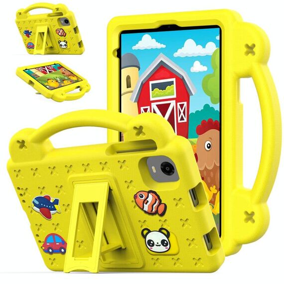 Per Alldocube iPlay Mini 2 2024 Custodia per tablet antiurto in EVA con supporto per bambini (giallo)