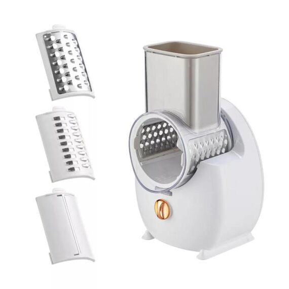 CY-661 3 in 1 Tagliaverdure elettrico multifunzione a rullo da cucina, specifiche: modello wireless bianco