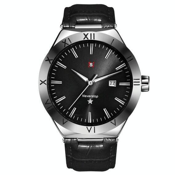 YAZOLE N953 Orologio da uomo semplice da lavoro Orologio da studente con calendario luminoso (nero)