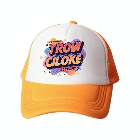 Cappello con visiera in spugna con stampa alfabeto arancione, stampa su richiesta (arancione)