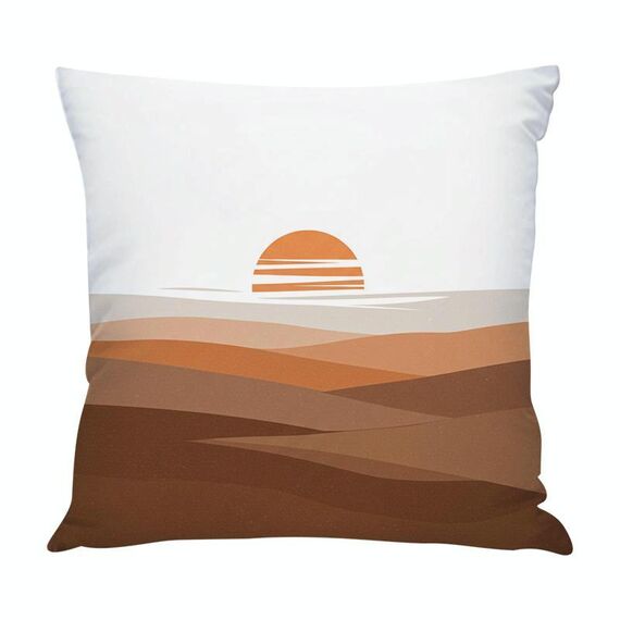 Federa per cuscino da divano stampata tramonto senza stampa centrale su richiesta, dimensioni: 40x40 cm (raso lucido)