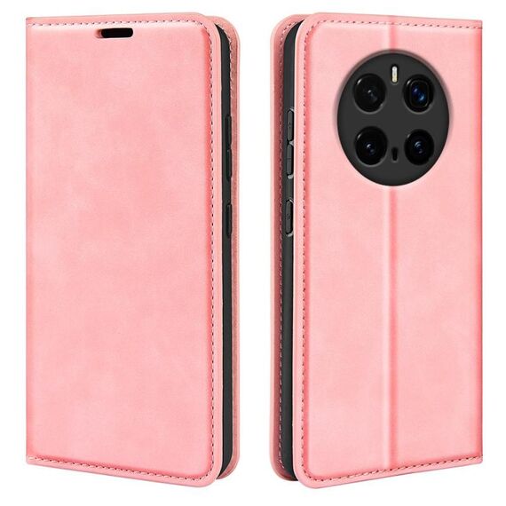 Per Honor Magic7 5G Retro-skin Custodia per telefono in pelle con ventosa magnetica (rosa)