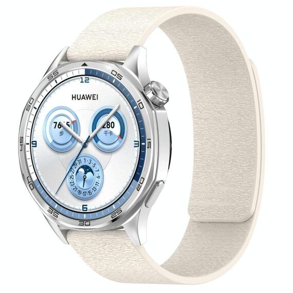 Cinturino magnetico per orologio in silicone effetto legno nuvola da 20 mm (Starlight)