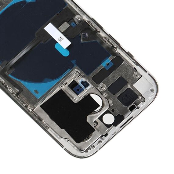 Cover posteriore CE per iPhone 14 Pro con flat power, volume e ricarica argento EDA006931402D