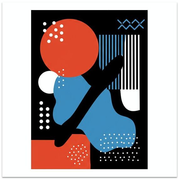 Stampa su tela decorativa con stampa a getto d'inchiostro EPSON 320g senza cornice, doodle astratto, su richiesta, dimensioni: 30x30 cm