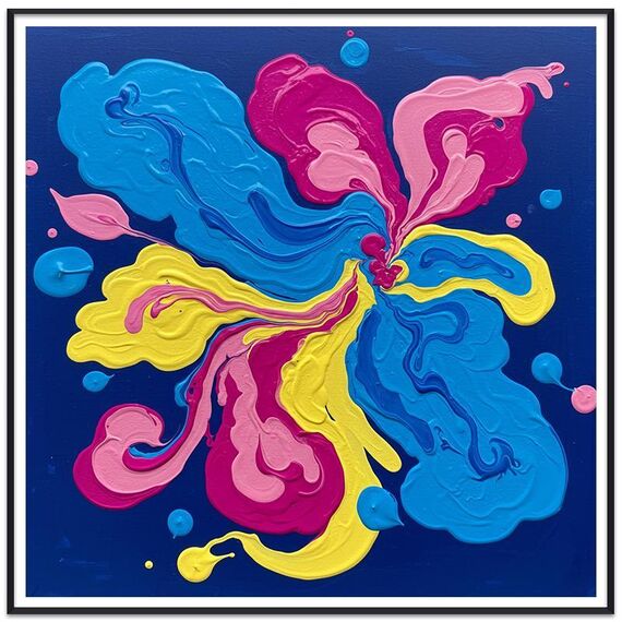Dipinto decorativo a forma di farfalla con cornice PS, stampa su richiesta, dimensioni: 50x50 cm